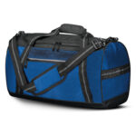 royal and black holloway rivalry duffel bag front view
