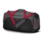 carbon/black/scarlet holloway rivalry backpack duffel bag front view