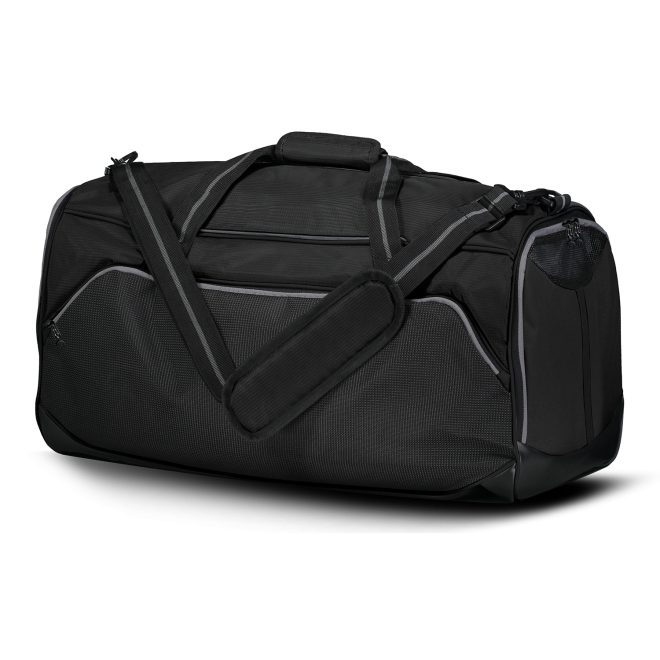 black/black/carbon holloway rivalry backpack duffel bag front view
