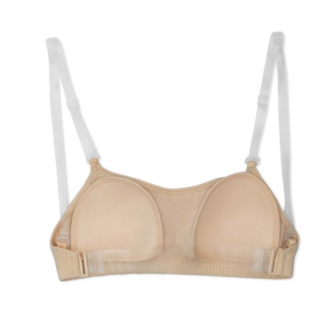 Tan Capezio Adjustable Camisole Bra with Bratek inside view