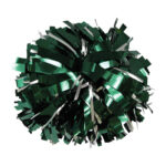 forest and silver metallic sparkle dance pom