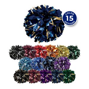 15 color options for metallic sparkle dance pom