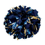 navy and gold metallic sparkle dance pom