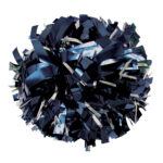 navy and silver metallic sparkle dance pom