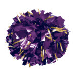 purple and gold metallic sparkle dance pom