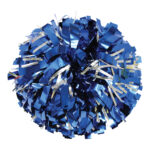 royal and silver metallic sparkle dance pom