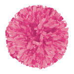 hot pink solid metallic dance pom