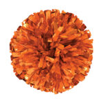 orange solid metallic dance pom