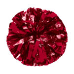 red solid metallic dance pom