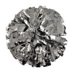 silver solid metallic dance pom