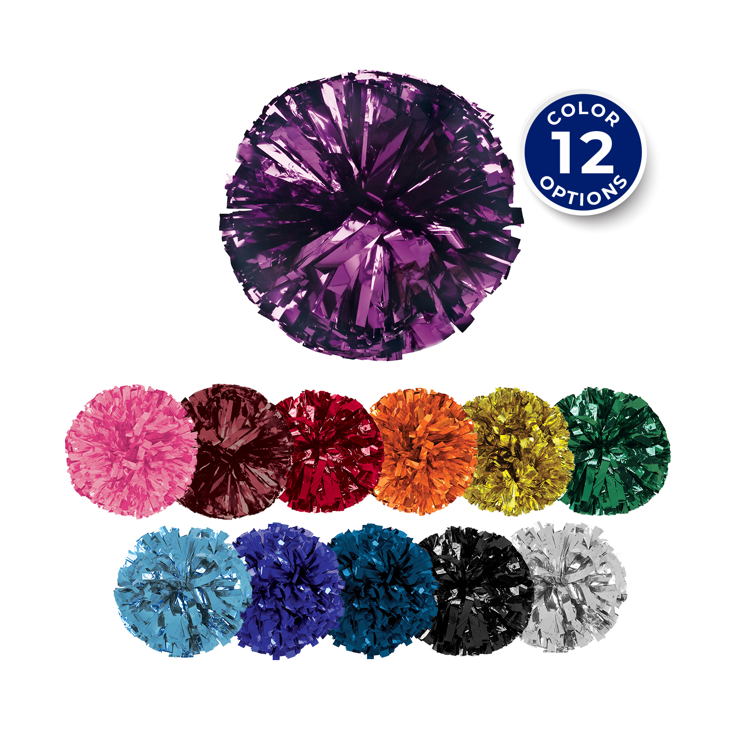 4" Solid Metallic Dance Pom | Band Shoppe