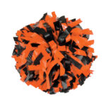 black and orange two color plastic show pom