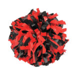 black and red two color plastic show pom