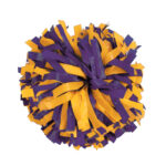 purple and gold two color plastic show pom