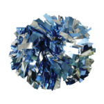 columbia and silver two color metallic show pom