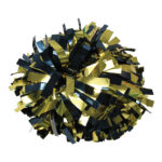 navy and gold two color metallic show pom
