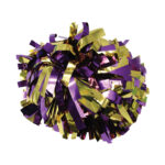 purple and gold two color metallic show pom