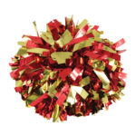 red and gold two color metallic show pom
