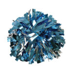 columbia and silver metallic sparkle show pom