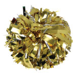 gold and silver metallic sparkle show pom