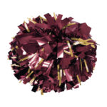 maroon and gold metallic sparkle show pom