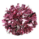 pink and silver metallic sparkle show pom