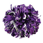 purple and silver metallic sparkle show pom