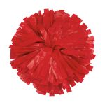 red solid plastic show pom