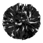 black solid metallic cheerleading show poms