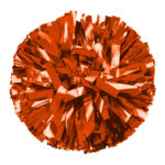 orange solid metallic cheerleading show poms
