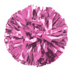 pink solid metallic cheerleading show poms