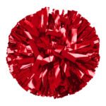 red solid metallic cheerleading show poms