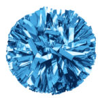 sky blue solid metallic cheerleading show poms