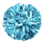 sky blue solid metallic cheerleading show poms