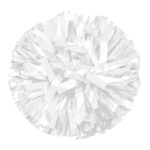 white solid metallic cheerleading show poms