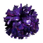 purple solid holographic show pom
