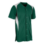 forest/white/graphite champro bull pen jersey, front right three-quarters