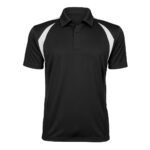men's black/white tonix spirit polo, front view