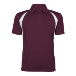 men's maroon/white tonix spirit polo, front view