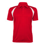 men's scarlet/white tonix spirit polo, front view