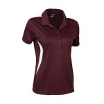 women maroon tonix spirit polo front view