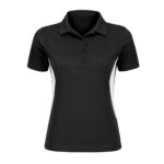 women's black/white tonix spirit polo, front view