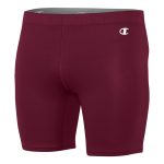 maroon champion compression short front view