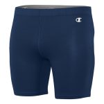 navy champion compression short front view