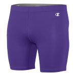 purple champion compression short front view