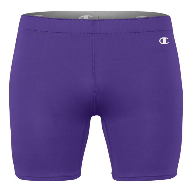 champion compression short purple front view