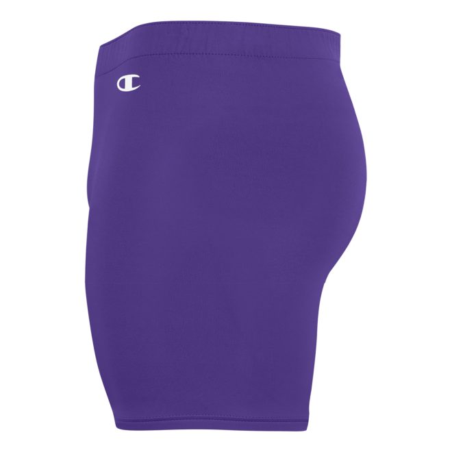 champion compression short purple side view