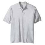 men jerzees 437 spotshield jersey polo ash front view