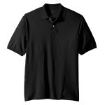 men jerzees 437 spotshield jersey polo black front view