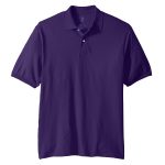 men jerzees 437 spotshield jersey polo deep purple front view